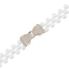INSPIRE CHIC Women's Pearl Belt Crystal Rhinestone Retro Elastic Thin Waist Belt for Wedding Dress - 2 of 4
