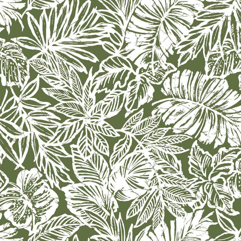 RoomMates Batik Tropical Leaf Peel and Stick Wallpaper, 1 of 10
