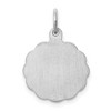Black Bow Jewelry Sterling Silver, Sarah Collection 15mm Brocaded Disc Initial F Pendant - 3 of 4