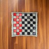 Slickblue 3-in-1 Giant Checkers & Tic Tac Toe Game Set – Reversible Rug Mat for Indoor or Outdoor Play - 3 of 3