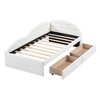 NicBex Twin Size Day Bed with Trundle 79" Upholstered Daybed Frame with Cloud-Shaped Backrest for Living Rooms - 3 of 4