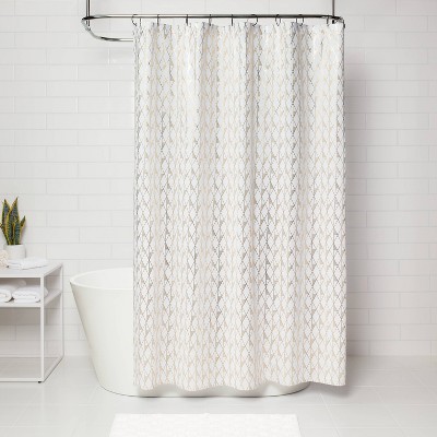 PROJECT 62 Woven Multi-size Block Pattern Shower CurtainGreen72"x72"NWT 
