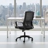 Low Back Office Chair 39.2–43.1"H Black – Mesh Fabric & Nylon Frame, Adjustable Swivel Office Chair by Zuo Modern - 3 of 4