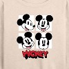 Women's - Disney - Mickey Mouse Grid Lightweight French Terry Wide Neck Long Sleeve Shirt - 2 of 4