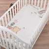 NoJo Disney Classic Pooh Naturally Friends Ivory and Taupe 100% Cotton Photo Op Fitted Crib Sheet - 3 of 4