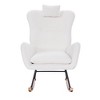Angel Sar Teddy Upholstered Nursery Rocking Chair, White Accent Glider for Living Room or Bedroom - 2 of 4