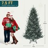7.5ft Prelit Hillside Spruce Christmas Tree Pre-Decorated Artificial Hinged Holiday with 51 Pine Cones and 500 Lights & 11 Light Modes - 3 of 4