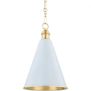 Mitzi Fenimore 1 - Light Pendant in  Aged Brass/Soft Blue - 1 of 1