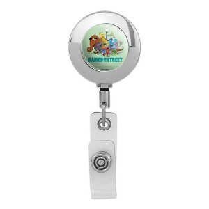 Sesame Street Raised On The Street Metal Chrome Badge ID Card Holder Clip - 1 of 3