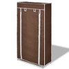vidaXL 5 Tier Shoe Rack Tower Portable Storage Organizer with Shelf - Brown - 3 of 4