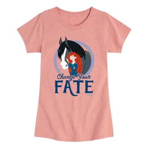 Girls' - Disney - Brave Merida and Angus Change Your Fate Fitted Short Sleeve Graphic T-Shirt - 1 of 4