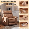 Recliner Chair for Adults, PU Leather Electric Rocker Recliner, 270 Degree Swivel Lounge Chair with Side Pocket, Modern Massage Recliner Chair Sofa - 4 of 4