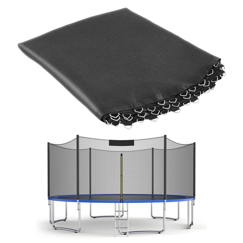 Costway Replacement Trampoline Mat Jumping Mat Fits 8/10/12/14/15/16ft Frame w/ V-Hooks, 1 of 11