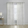 Habitat Valentina Sheer Window Treatment Tone on Tone Motif Grommet Curtain Panel for Bedroom Livingroom White - image 2 of 4