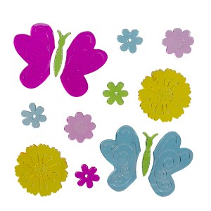 Northlight 14-Piece Butterflies and Flowers Spring Gel Window Clings - 1 of 2