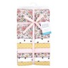 Hudson Baby Infant Girl Cotton Poly Flannel Receiving Blankets Bundle, Pink Yellow Pretty Floral, One Size - image 2 of 4