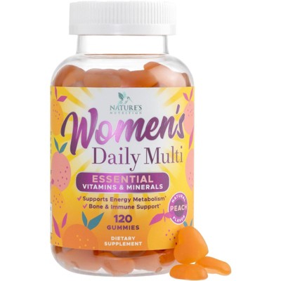 Multivitamin for Women - Highest Potency Complete Daily + Multimineral Gummies - 120 Gummies By Nature's Nutrition