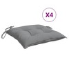 vidaXL Chair Cushions 4 pcs Gray 19.7 in.x19.7 in.x2.8 in. Oxford Fabric - 2 of 4