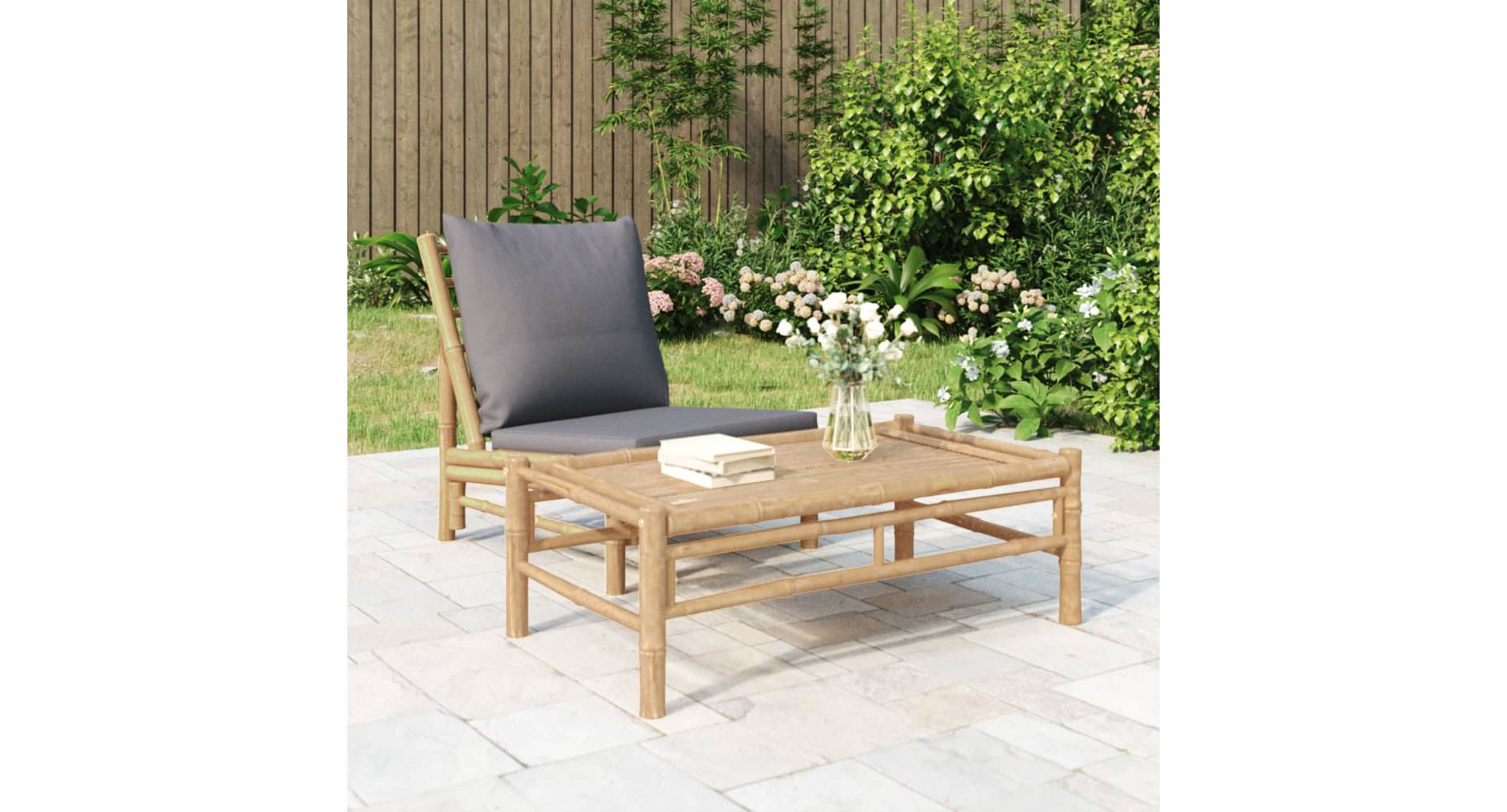 vidaXL Patio Coffee Table 39.4"x21.7"x13" Bamboo