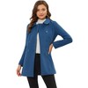 INSPIRE CHIC Women's Christmas Peter Pan Collar Double Breasted Long Trench Winter Pea Coat - 3 of 4