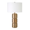 Hudson & Canal 27" Tall Table Lamp: Mid-Century Modern, Metal Body, Polyester Drum Shade - 2 of 4