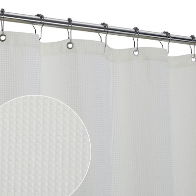 210gsm Thick Waffle Weave Fabric Shower Curtain For Bathroom : Target