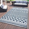 World Rug Gallery Contemporary Bohemian Geometric Reversible Recycled Plastic Outdoor Rugs - 2 of 4