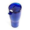 Silver Buffalo Metallic Royal Blue Stainless Steel Tumbler With Flip Lid | Holds 30 Ounces - 3 of 4