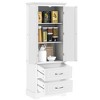 Costway 62'' Tall Bathroom Freestanding Floor Storage Cabinet with  2 Doors Shelves Drawers - 3 of 4