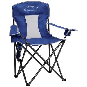 Bestier Foldable Camp Chair,Outdoor Chair with Side Pocket & Cup Holder - 1 of 4
