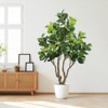 KWPZQEB 7FT H Artificial Banyan Tree, Large Faux Greenery with Natural Look Leaves, Tall Lush Faux Tree with Black Nursery Planter for Indoor, Outdoor - 2 of 4