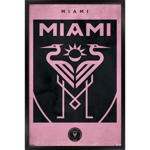 Trends International MLS Inter Miami CF - Logo 25 Framed Wall Poster Prints - 1 of 4