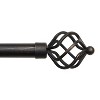 EXCLUSIVE HOME Torch 1" Curtain Rod and Coordinating Finial Set, Oil Rubbed Bronze, Adjustable 66"-120" - 2 of 3