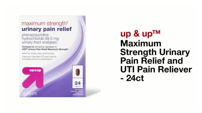 Maximum Strength Urinary Pain Relief and UTI Pain Reliever - 24ct - up &#38; up&#8482;, 2 of 6, play video