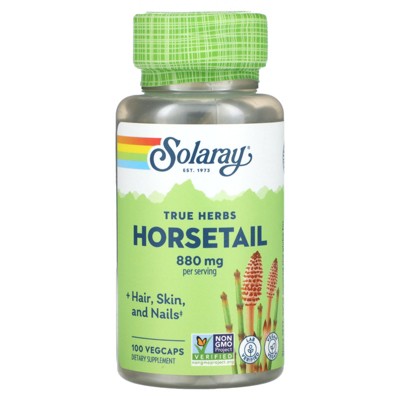 Solaray True Herbs, Horsetail, 100 VegCaps (440 mg per Capsule)