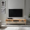 TV Stand LED Entertainment Center with Storage Modern LED Media Console Tables - 2 of 4