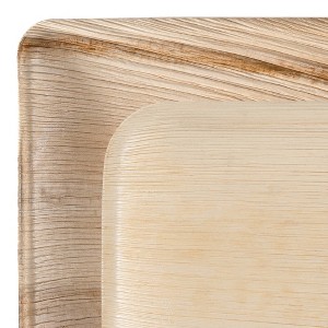 Smarty Had A Party Square Palm Leaf Eco Friendly Dinnerware Set - 100 Sets - 1 of 4