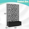 TOAOTBNBO Metal Raised Garden Bed with Geometric Pattern, Outdoor Planter Box with Wheels, Modern Privacy Screen for Climbing Plants - 3 of 4