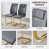 Kumasinova Modern Dining Chairs Set of 4/6,Faux Leather Upholstered Seat with Golden Metal Legs,Stylish Side Chairs for Kitchen,Dining Room - 4 of 4