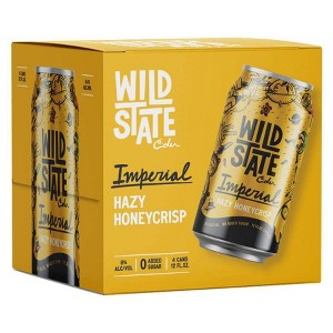Wild State Cider Imperial Hazy Honeycrisp - 4pk/12 fl oz Cans - 1 of 3