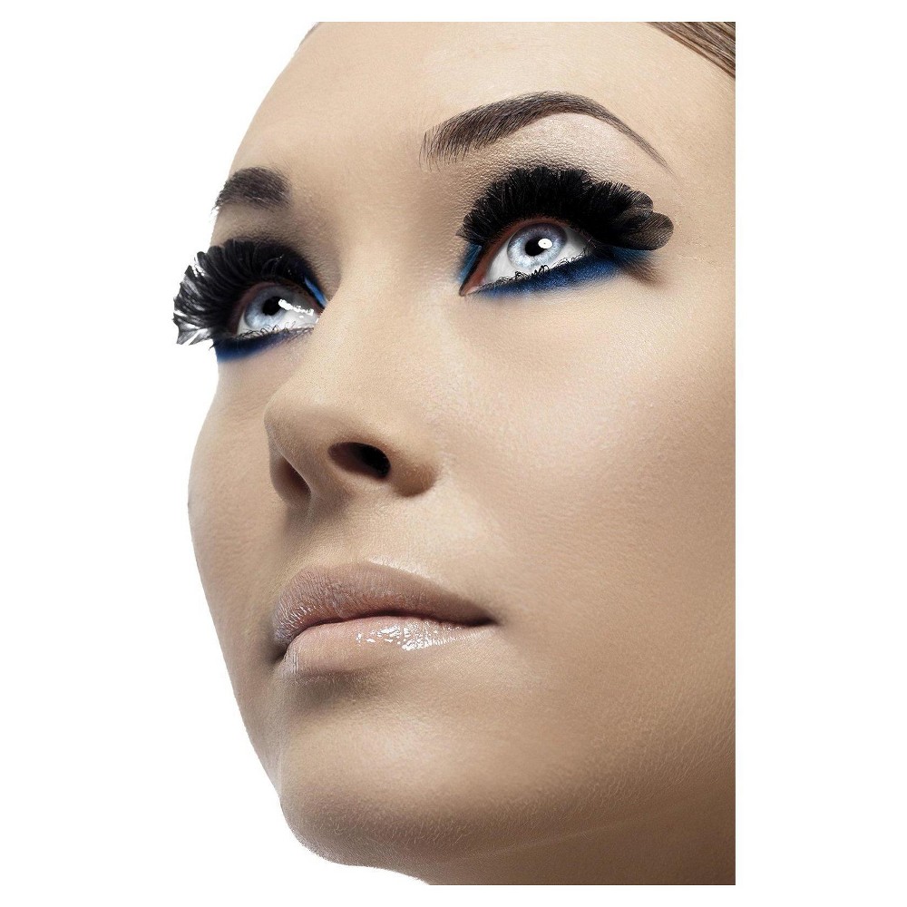 EAN 5020570365229 product image for Halloween Adult Smiffy's Feather Eyelashes Black Halloween Costume S, Women's | upcitemdb.com