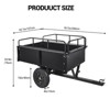 1500LBS Heavy Duty ATV/UTV Dump Cart - 15 Cu.Ft Steel Tow Behind Utility Trailer w/Universal Hitch, All-Terrain Tires for Lawn Garden - 2 of 4