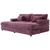 83.5" Cloud Couch with Plush Upholstery Oversized Double Chaise Lounge Sofa Bed with USB Ports & Cup Holders-- Frevyn - 4 of 4