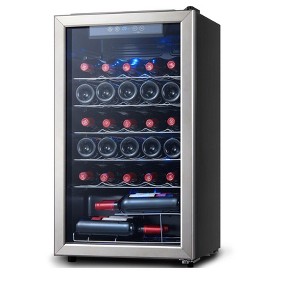 Comfee 18.9-in. 29-Bottle Freestanding Indoor Wine Cooler, Stainless Steel - 1 of 4