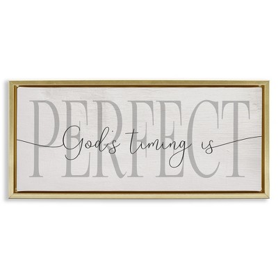 Stupell Industries God's Timing is Perfect Phrase, 25" x 11"