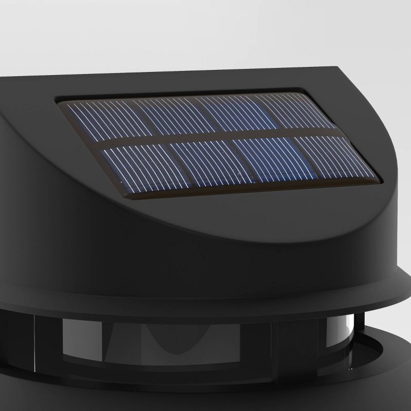 2pk Double Hood Deck Solar LED Outdoor Step Lights Matte Black - Threshold&#8482;, 4 of 5