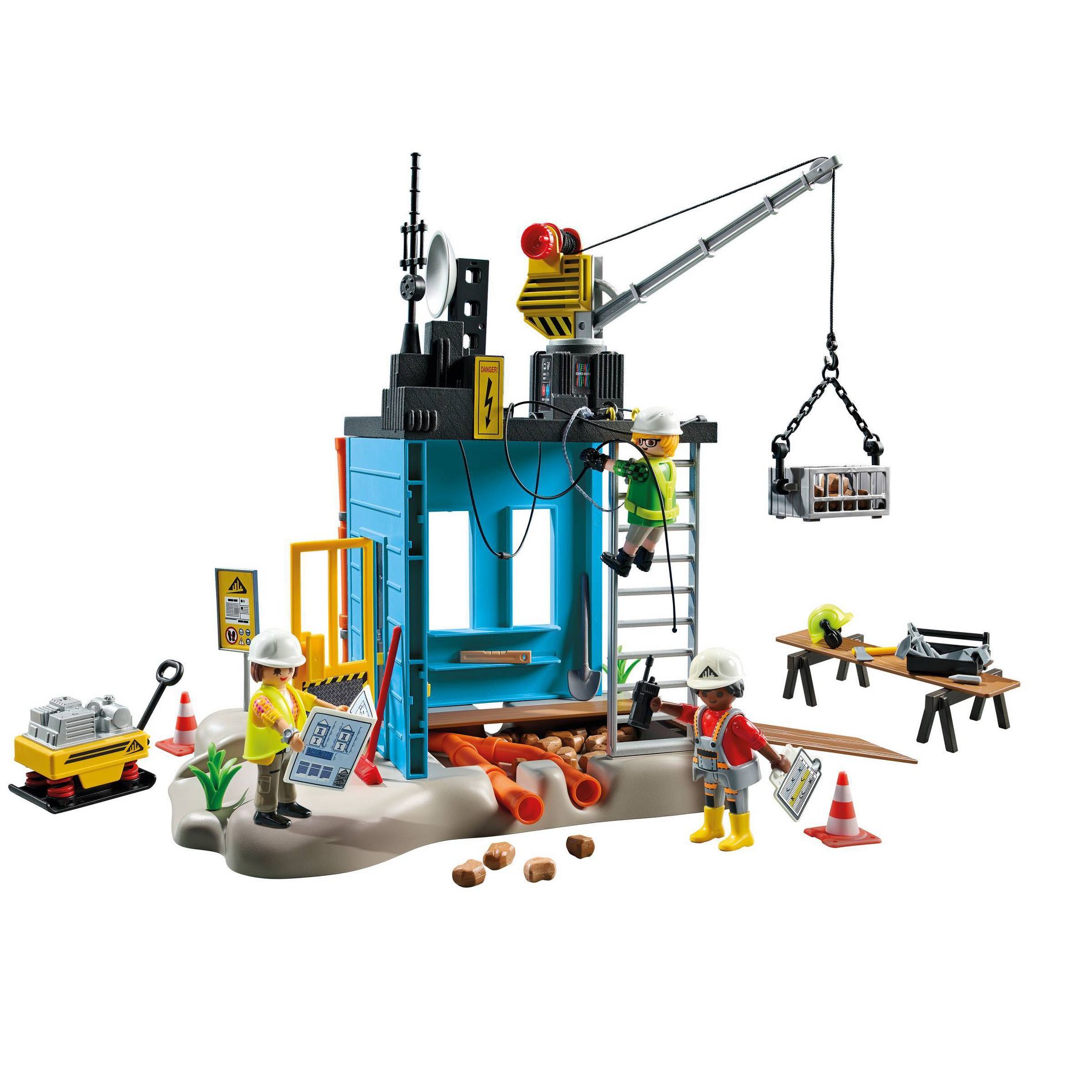 Playmobil Construction Site Building Set