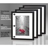 Americanflat 9x12 Picture Frame in Black - Displays 6x8 With Mat and 9x12 Without Mat - Composite Wood with Shatter Resistant Glass -4 Pack - 4 of 4