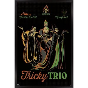 Trends International Disney Villains - Tricky Trio Framed Wall Poster Prints - 1 of 4