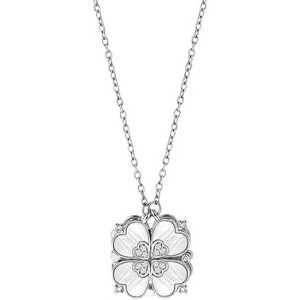 Four Leaf Clover Necklace for Women - Magnetic Folding Pendant with Two Wearing Styles - 1 of 4